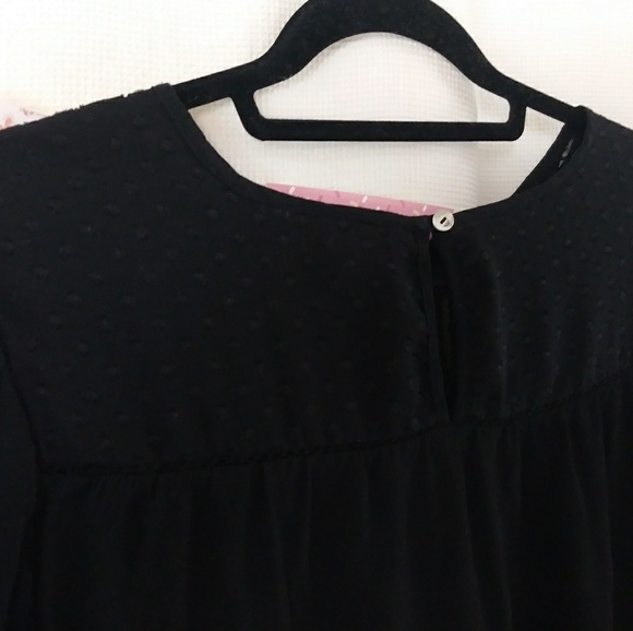 Anthropologie Meadow Rue blouse georgette dot L - Picture 6 of 7